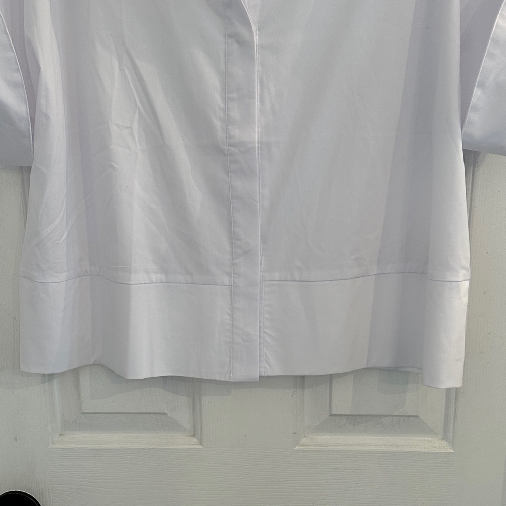 Elegant White Women's Button Down Shirt - Picture 4 of 7